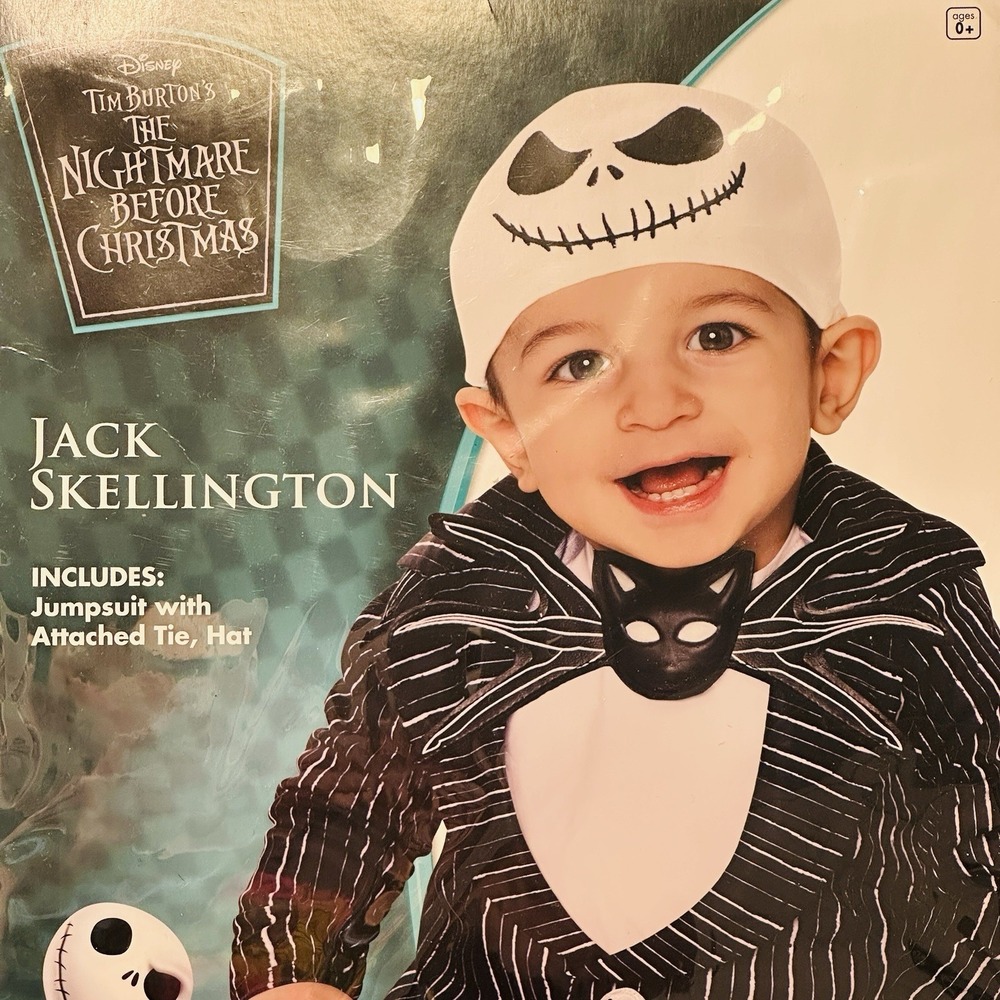 Disney The Nightmare Before Christmas Jack Skellington Baby Costume 0-6 Months - Picture 16 of 16